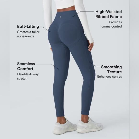 NWT Halara Seamless Butt Lifting Leggings Size Medium - Picture 2 of 9